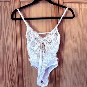 Sexy white bodysuit or lingerie - Bright White